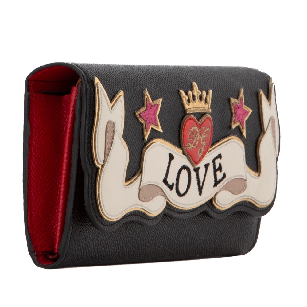 Dolce&Gabbana Authentic Women’s Love Continental black letaher Wallet